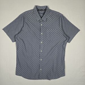 TravisMathew Techwoven Tidbits Button-Up Shirt Heather Blue Nights XL